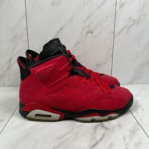 Nike Air Jordan 6 Retro Toro Bravo Mens Size 10 Red Suede Athletic Sneaker Shoes